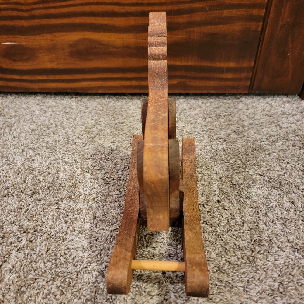 Vintage Wooden Rocking Horse - Picture 3 of 9
